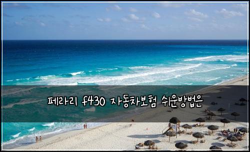 페라리 f430 자동차보험 쉬운방법은 
