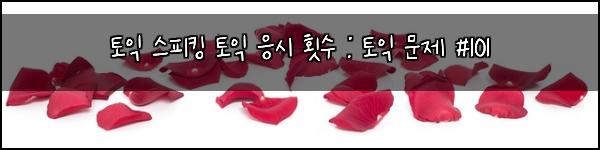 토익 스피킹 토익 응시 횟수 : 토익 문제 #101