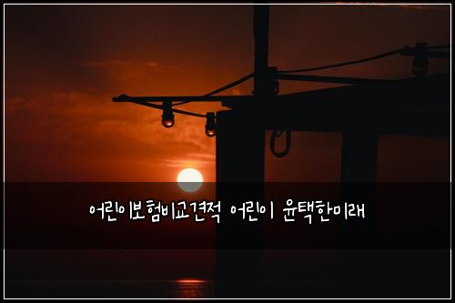 어린이보험비교견적 어린이 윤택한미래