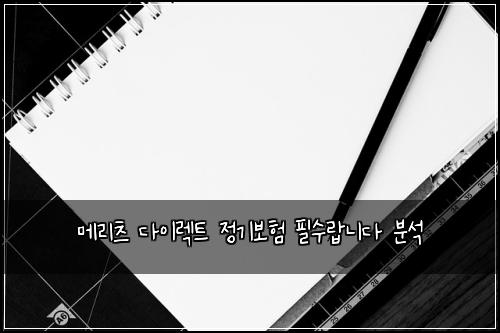 메리츠 다이렉트 정기보험 필수랍니다  분석