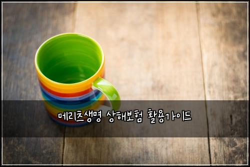 메리츠생명 상해보험 활용가이드 
