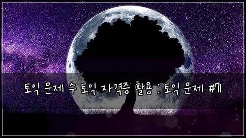 토익 문제 수 토익 자격증 활용 : 토익 문제 #71