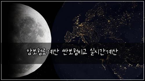 암보험료계산 싼보험비교 실시간계산