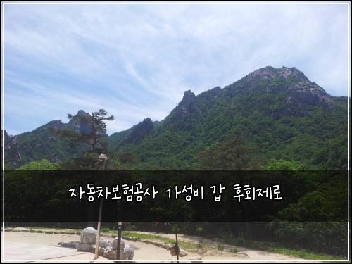 자동차보험공사 가성비 갑 후회제로