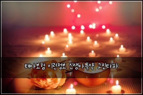 태아보험 이런정보  신생아특약 고민타파