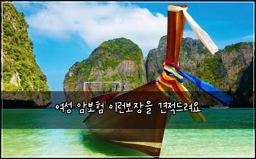 여성 암보험 이런보장을  견적드려요