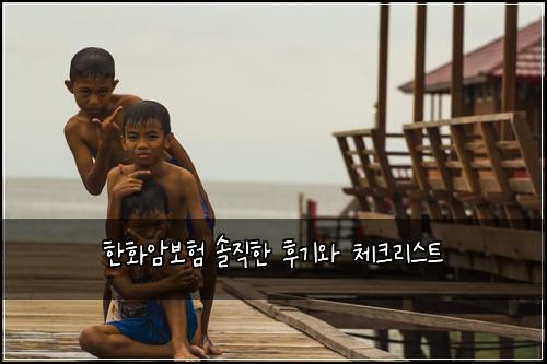한화암보험 솔직한 후기와 체크리스트