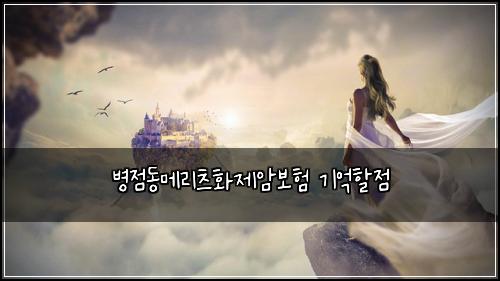 병점동메리츠화제암보험 기억할점 