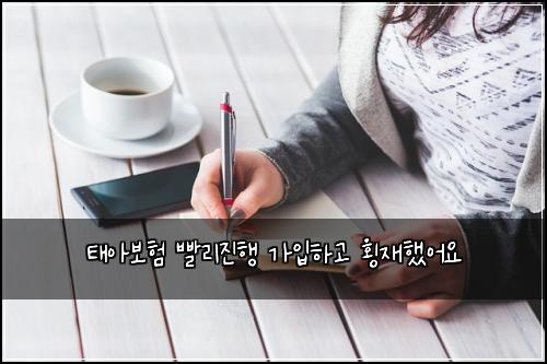 태아보험 빨리진행  가입하고 횡재했어요