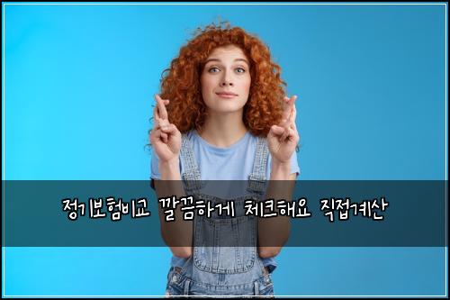 정기보험비교 깔끔하게 체크해요 직접계산