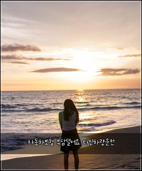자동차보험 부담덜어요  타인차량운전