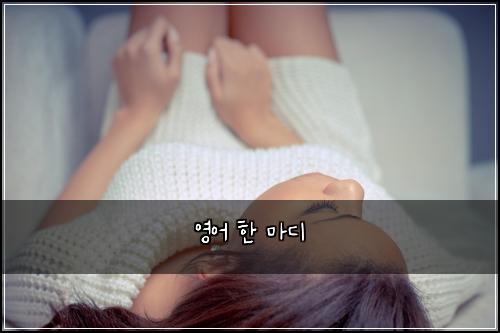 영어 한 마디