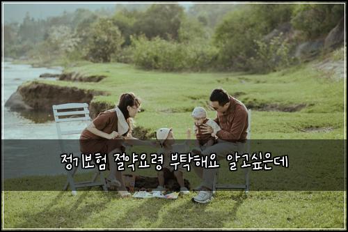 정기보험 절약요령  부탁해요 알고싶은데