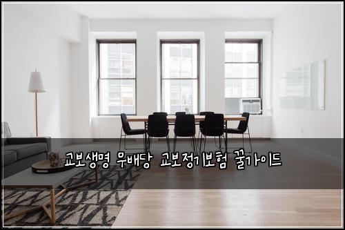 교보생명 무배당 교보정기보험 꿀가이드 