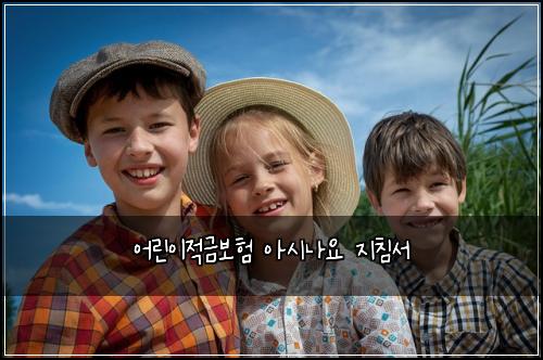 어린이적금보험 아시나요  지침서