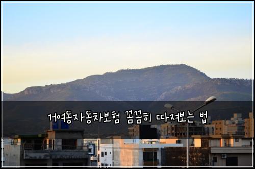 거여동자동차보험 꼼꼼히 따져보는 법