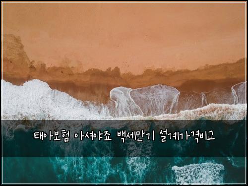 태아보험 아셔야죠  백세만기 설계가격비교