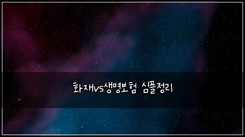 화재vs생명보험 심플정리 