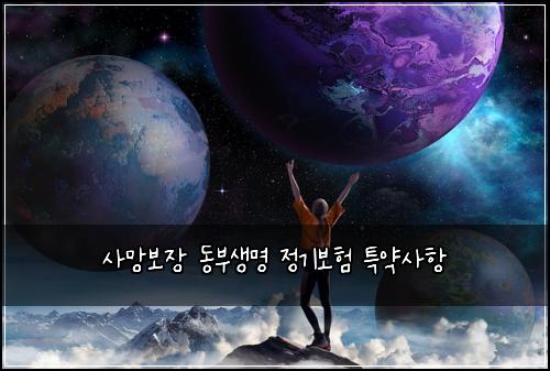 ์ฌ๋ง๋ณด์ฅ ๋๋ถ์๋ช
์ ๊ธฐ๋ณดํ ํน์ฝ์ฌํญ