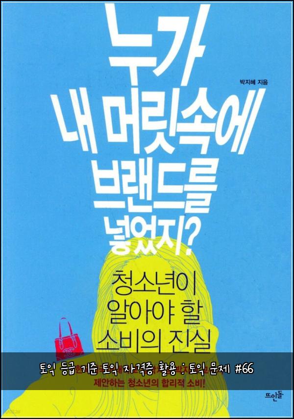 토익 등급 기준 토익 자격증 활용 : 토익 문제 #66