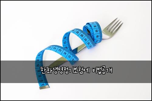 한화생명정기보험에 비법공개