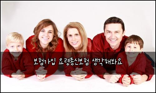 보험가입 요령종신보험 생각해봐요