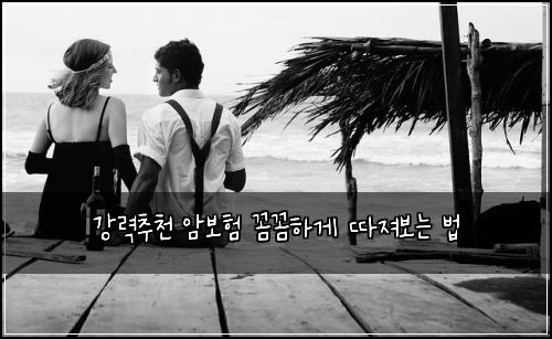 강력추천 암보험 꼼꼼하게 따져보는 법