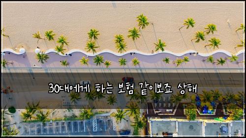 30대에게 하는 보험 같이보죠  상해