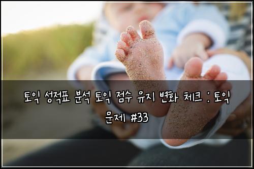 토익 성적표 분석 토익 점수 유지 변화 체크 : 토익 문제 #33