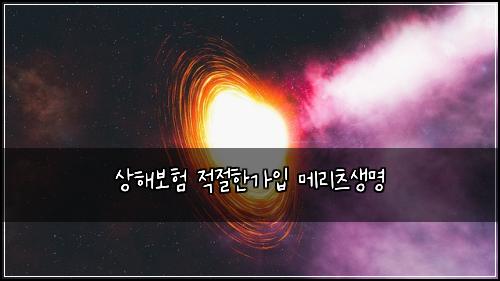 상해보험 적절한가입  메리츠생명