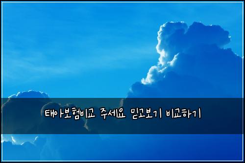 태아보험비교 주세요 믿고보기 비교하기
