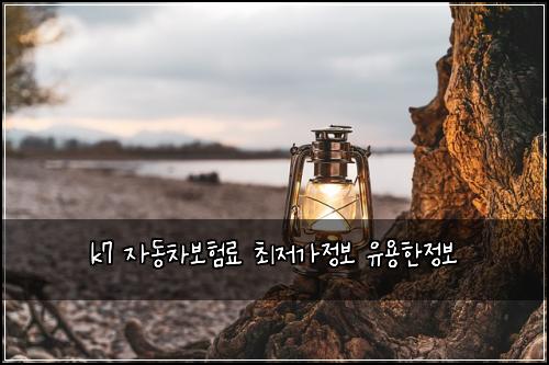 k7 자동차보험료 최저가정보 유용한정보