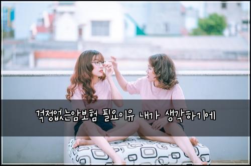 걱정없는암보험 필요이유  내가 생각하기에