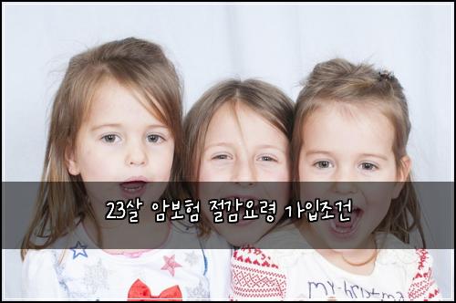 23살 암보험 절감요령  가입조건