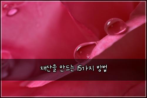 재산을 만드는 15가지 방법