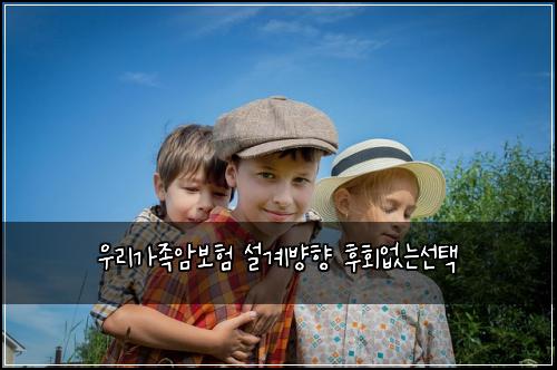 우리가족암보험 설계뱡향  후회없는선택