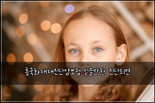 흥국화재재진단암보험 믿을만한  진단되면