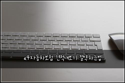 a4자동차보험 견적내보기  절약하는법