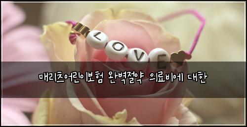 매리츠어린이보험 완벽절약  의료비에 대한