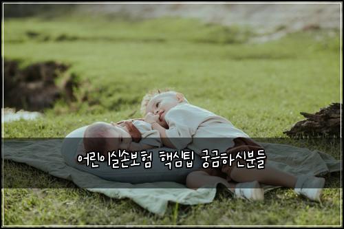 ์ด๋ฆฐ์ด์ค์๋ณดํ ํต์ฌํ ๊ถ๊ธํ์ ๋ถ๋ค
