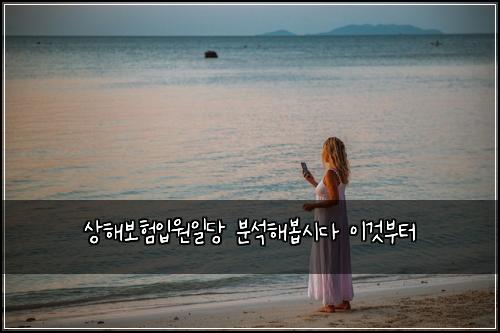 상해보험입원일당 분석해봅시다 이것부터