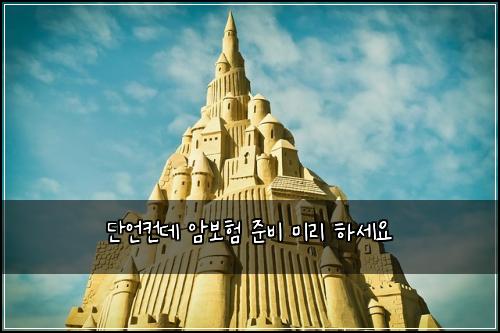단언컨데 암보험 준비 미리 하세요