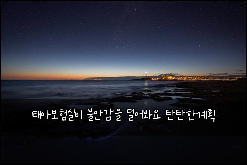 태아보험실비 불안감을 덜어봐요 탄탄한계획
