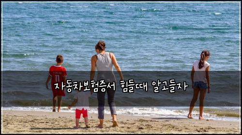 자동차보험증서 힘들때 알고들자