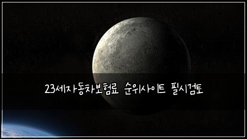 23세자동차보험료 순위사이트 필시검토