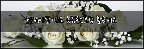 바꿔야할까요 농렵종신보험 활용해요 