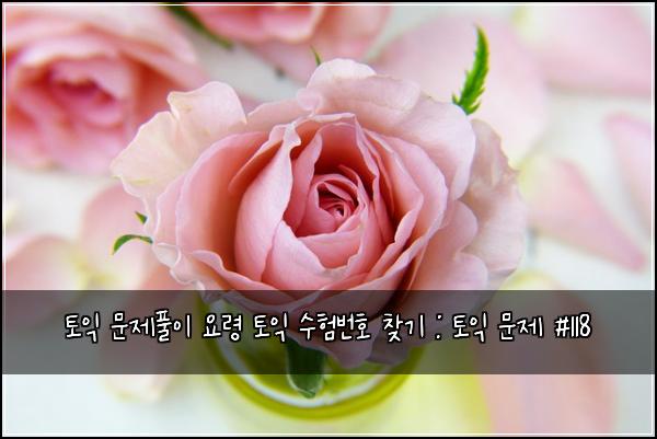 토익 문제풀이 요령 토익 수험번호 찾기 : 토익 문제 #118