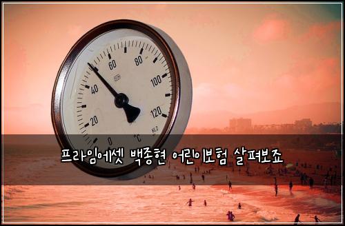프라임에셋 백종현 어린이보험 살펴보죠 