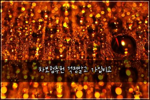 차보험추천 걱정말고 가입비교