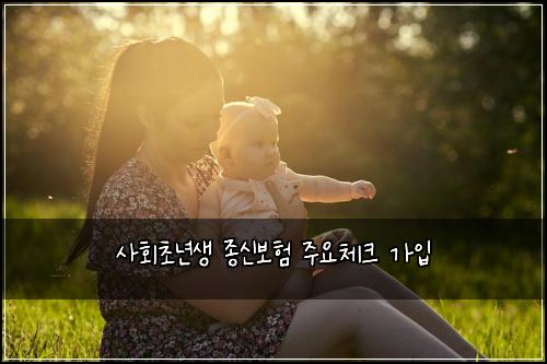 사회초년생 종신보험 주요체크  가입